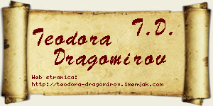 Teodora Dragomirov vizit kartica
